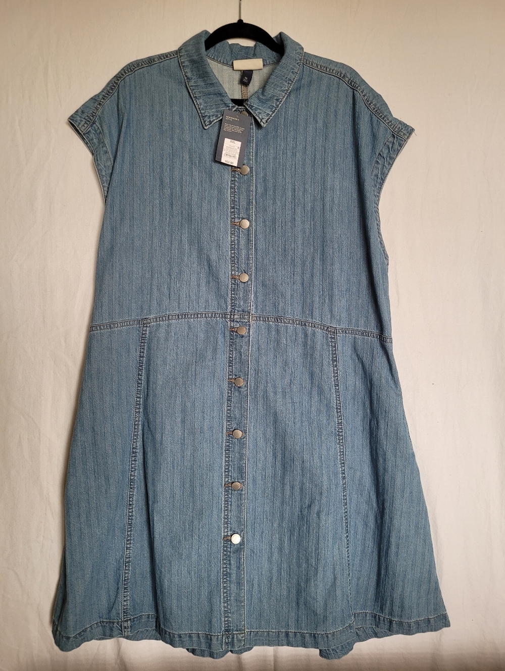 NWT NEW Universal Thread Light Blue Denim Dress Size XXL Pockets Western Coastal